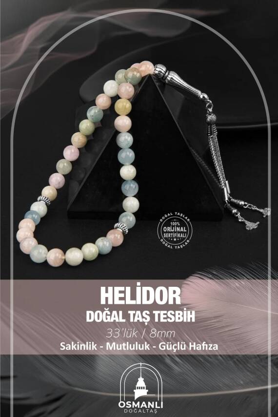 Helidor Doğal Taş Tesbih 33lük - 8mm - 1