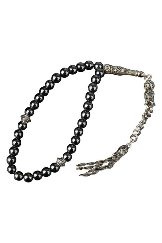 Hematit Doğal Taş Tesbih 33lük - 6mm - 2