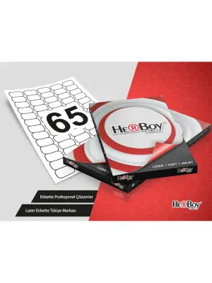 Herboy Lazer Etiket Beyaz Hb-1065 38.1 x 21.2 mm - Herboy