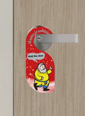 Hold the Door Kapı Askısı Kapı Uyarı Levhası - Bemenda