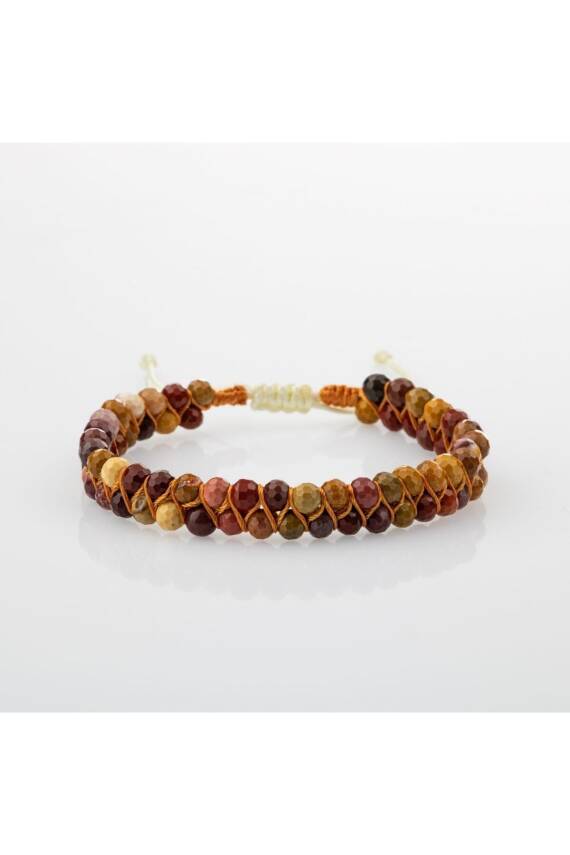 Jasper 3-4mm Çift Sıra Doğal Taş Bileklik - 1