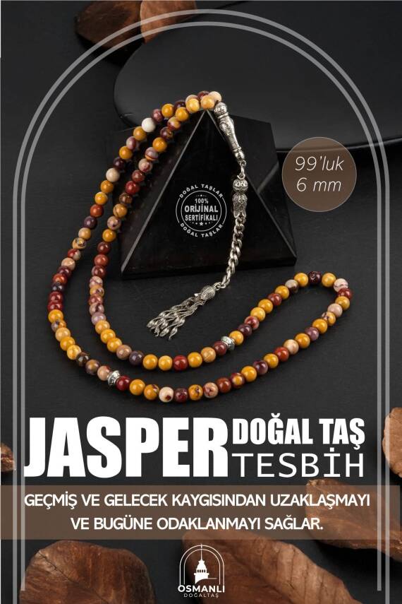 Jasper Doğal Taş Tesbih 99luk - 6mm - 1