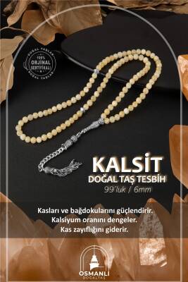 Kalsit Doğal Taş Tesbih 99luk - 6mm - Osmanlı Doğaltaş