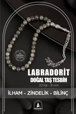 Labradorit Doğal Taş Tesbih 33lük - 8mm - Osmanlı Doğaltaş