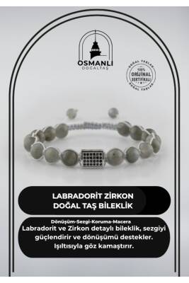 Labradorit Zirkon Doğal Taş Bileklik - Osmanlı Doğaltaş