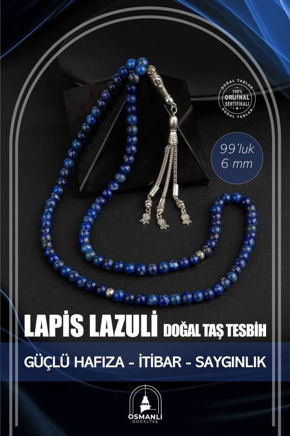 Lapis Lazuli Doğal Taş Tesbih 99luk - 6mm - 1