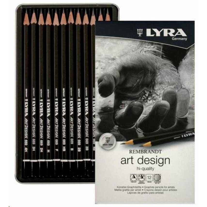 Lyra Dereceli Kalem Art Desıgn Metal Kutu 12 Li - 1