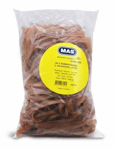 Mas 395 Ambalaj Lastiği Geniş Kauçuk 500 gr - 1