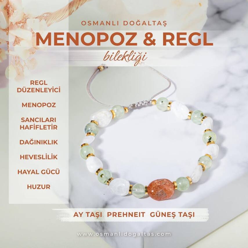 Menopoz, Regl Doğal Taş Bileklik - 2
