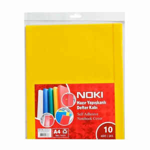 Noki Hazır Yapışkanlı Kitap Kabı A4 10 Lu Karışık - Noki