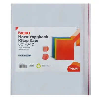 Noki Hazır Yapışkanlı Kitap Kabı A4 10 Lu Sarı - Noki