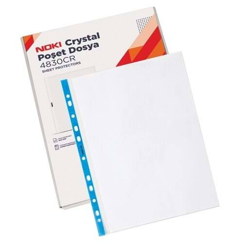 Noki Poşet Dosya Cristal Mavi Şeritli 100 Lü - 2