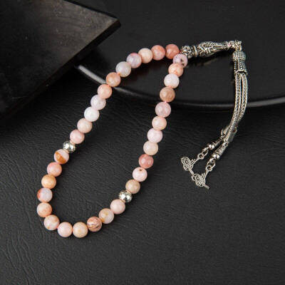 Opal Pembe Doğal Taş Tesbih 33lük - 6mm - Osmanlı Doğaltaş