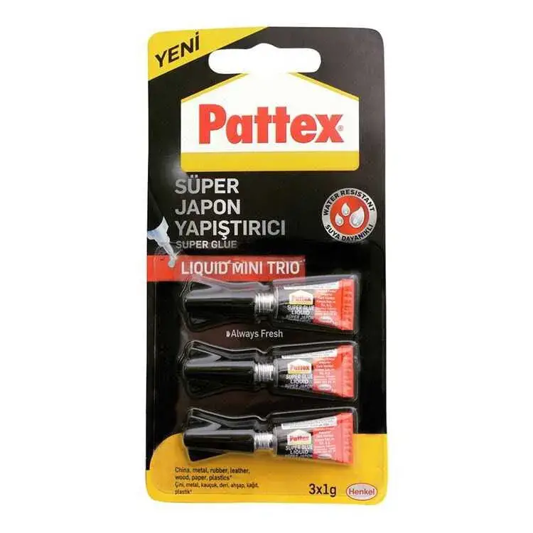 Pattex Super Glue Mini Trıo 1 gr 3 Lü - 1