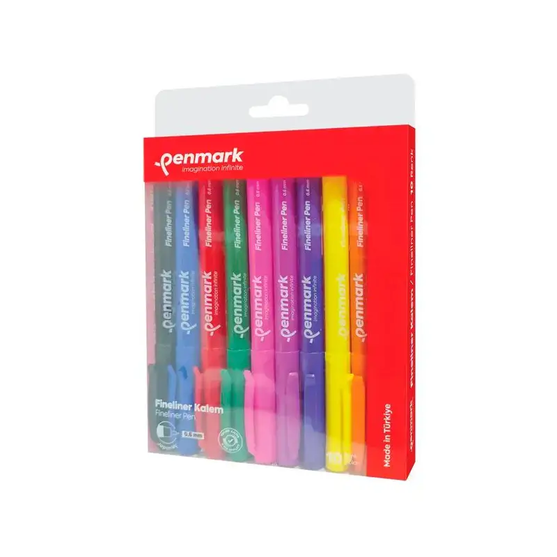 Penmark Fineliner Kalem 0.6 mm Japon Uç 10 Lu - 1