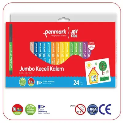 Penmark Yıkanabilir Süper Jumbo Keçeli Kalem 24 Lü - Penmark