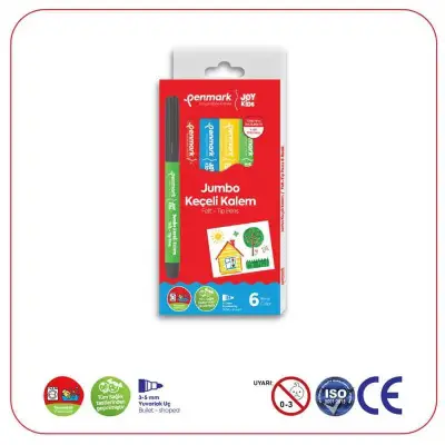 Penmark Yıkanabilir Süper Jumbo Keçeli Kalem 6 Lı - Penmark