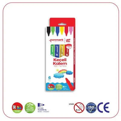 Penmark Yıkanabilir Süper Keçeli Kalem 6 Lı - Penmark