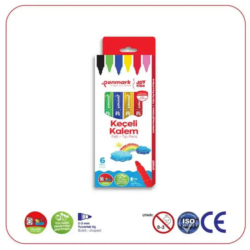 Penmark Yıkanabilir Süper Keçeli Kalem 6 Lı - 2