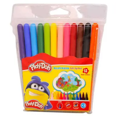 Play-Doh Keçeli Kalem Pvc 2 mm 12 Renk - Play-Doh