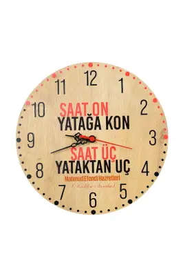 Türkçe Saat On Yatağa Kon Saat 30x30 cm - Bemenda