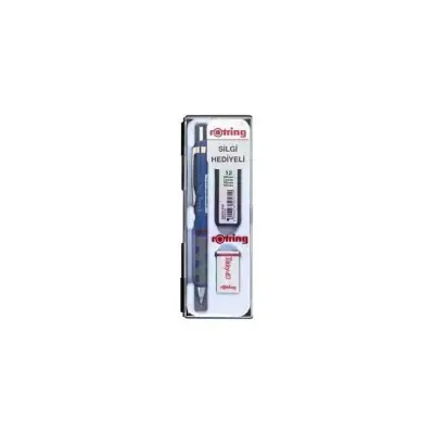 Rotring Tikky Mavi Okul Seti Uçlu Kalem + Uç + Silgi 0.7 mm 3 Lü Set - Rotring