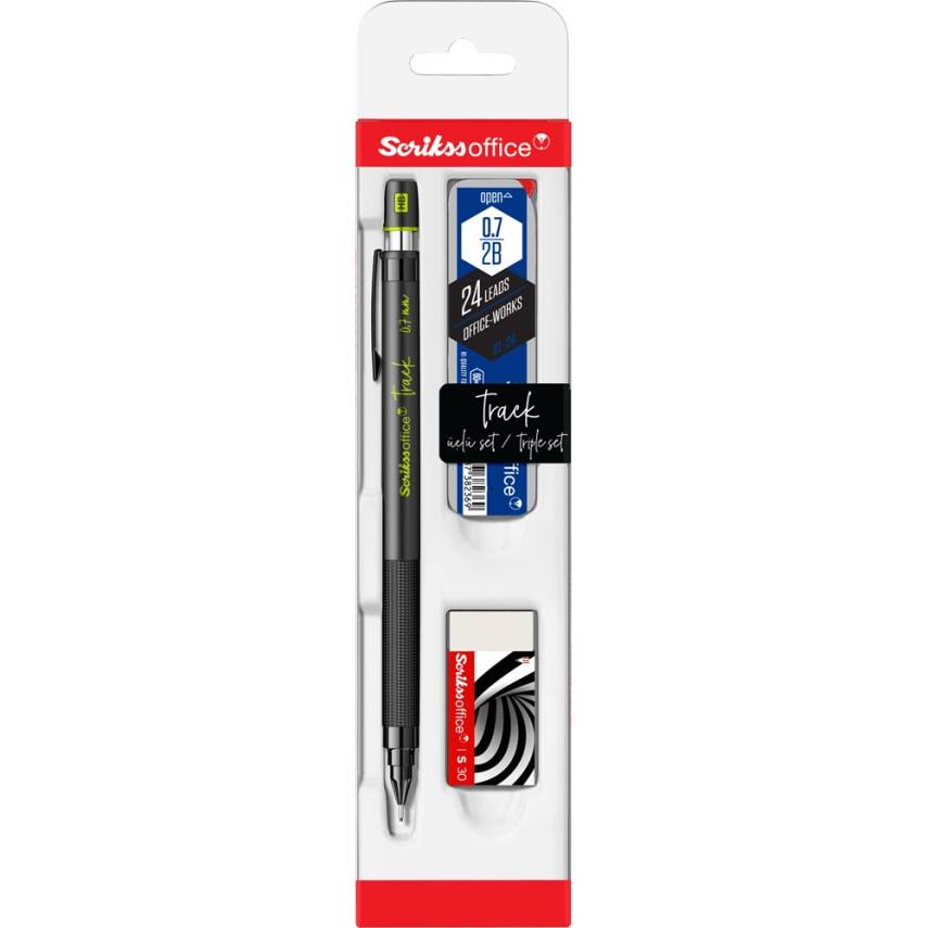 Scrikss Track 3 Lü Set Mekanik Kurşun Kalem 0.7 mm Pembe - 4