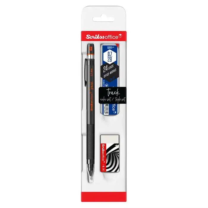 Scrikss Track 3 Lü Set Mekanik Kurşun Kalem 0.7 mm Turuncu - 2