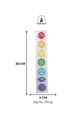 Selenit 7 Çakra Kabartmalı Enerji Plakası (S.K. 229) - 6