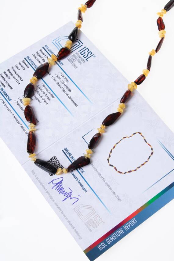 Sertifikalı Kehribar Kolye 4 (S.K:309) - 1