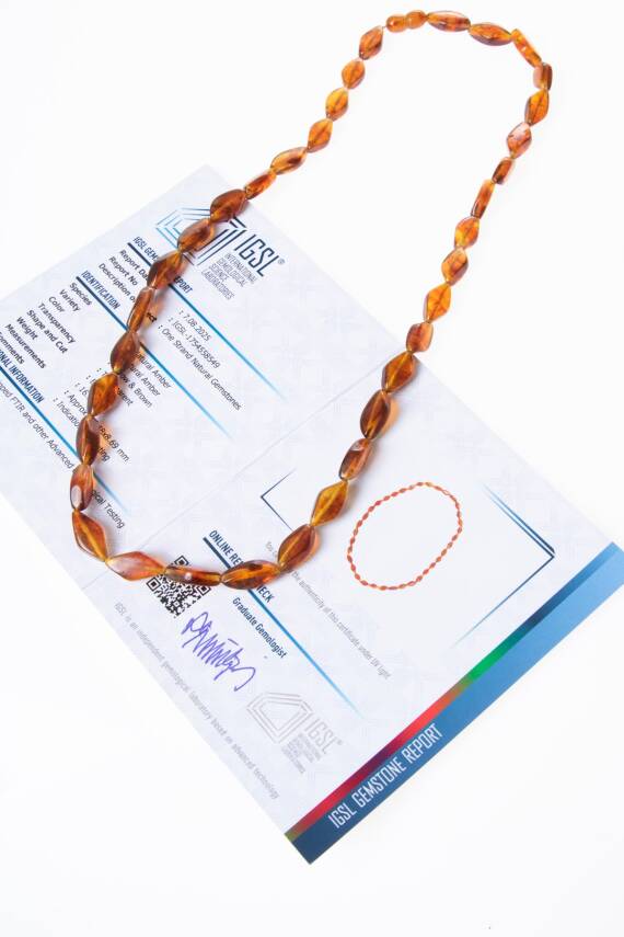 Sertifikalı Kehribar Kolye 6 (S.K:311) - 1
