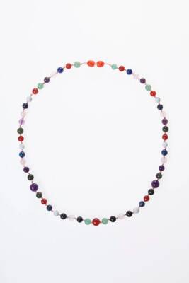 Sertifikalı Kırmızı Akik, Yeşil Aventurin, Lapis, Pembe Kuvars, Ametist, Havlit, Yeşim, Shungite Kız Öğrenci Kolye - 5