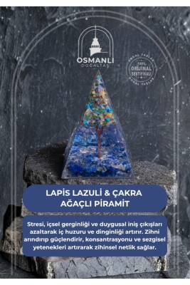 Sertifikalı Lapis Lazuli & Çakra Ağaçlı Piramit - Osmanlı Doğal Taş