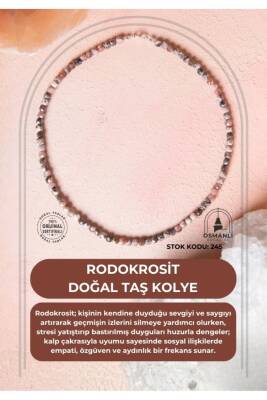 Sertifikalı Rodokrosit Doğal Taş Kolye (SK:245) - Osmanlı Doğal Taş