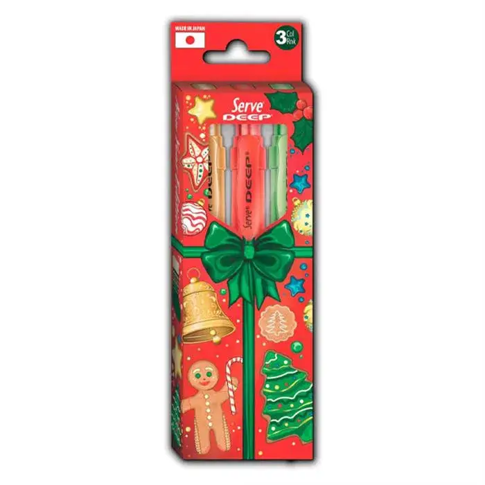 Serve Deep Doğa Desenli Okyanus Figürlü Turuncu Uçlu Kalem + Uç + Silgi 0.7 mm 3 Lü Set - 2