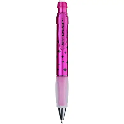 Serve Deep Metalik Serisi Pırıltı Figürlü Metalik Pembe 0.7 mm Versatil Uçlu Kalem - Serve