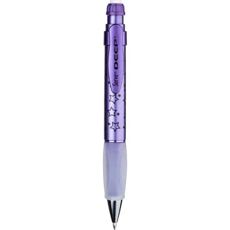 Serve Deep Metalik Serisi Yıldız Figürlü Metalik Mor 0.7 mm Versatil Uçlu Kalem - 2