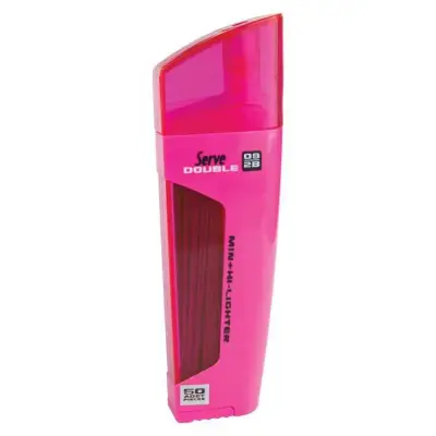 Serve Double Min Mor Fosforlu Kalem + 0.9 mm 2B Uç Tüplü - Serve