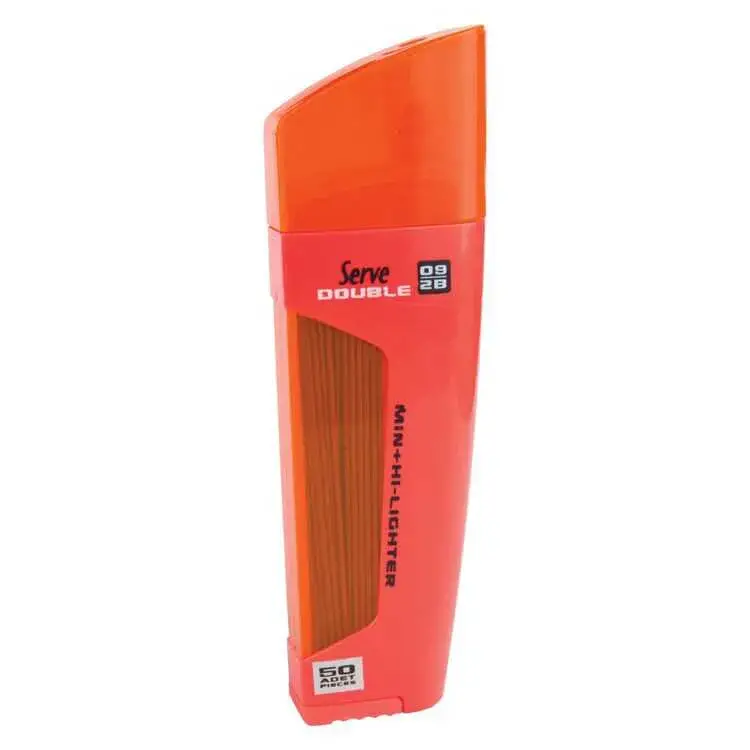 Serve Double Min Pembe Fosforlu Kalem + 0.9 mm 2B Uç Tüplü - 1