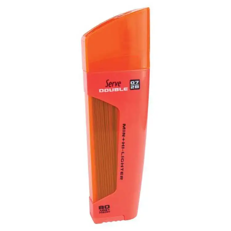 Serve Double Min Turuncu Fosforlu Kalem + 0.7 mm 2B Uç Tüplü - 1