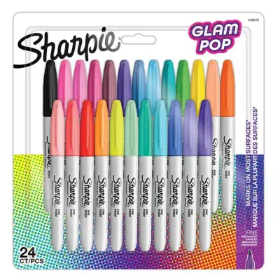 Sharpie Fine Glam Pop Permanent Marker 24 Lü - 2