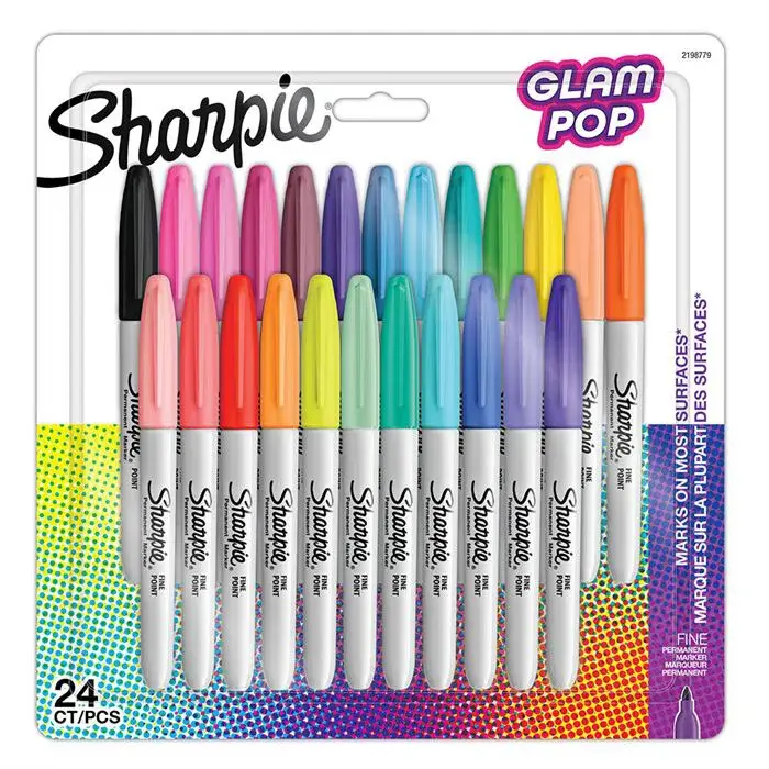 Sharpie Fine Glam Pop Permanent Marker 24 Lü - 2