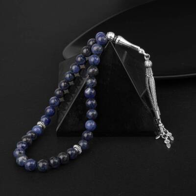 Sodalit Doğal Taş Tesbih 33lük - 8mm - Osmanlı Doğaltaş