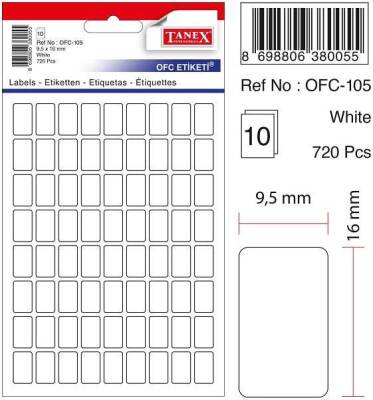 Tanex Ofc 105 Etiket 95 x 16 mm - 2