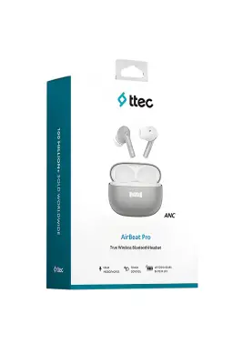 Ttec AirBeat Pro ANC LCD Gerçek Kablosuz TWS Bluetooth Kulaklık Gri 2KM159GR - Ttec