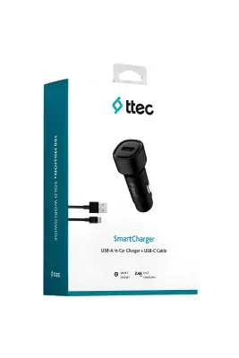 Ttec SmartCharger 2.4 A Araç Şarj Aleti + USB-C Kablo 2CKS30CS - Ttec