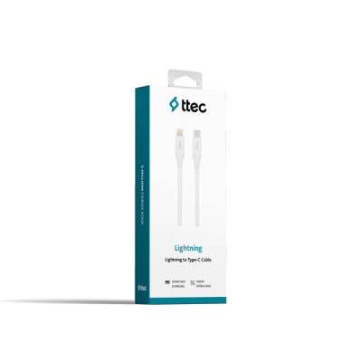 Ttec USB-C Lightning Hızlı Şarj Kablosu 150 cm Beyaz 2DK40B - Ttec