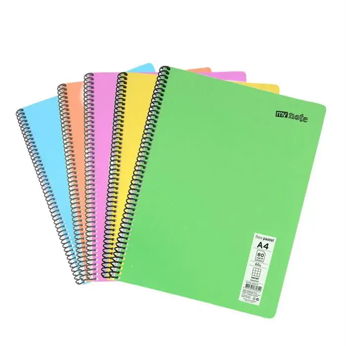 Umur Mynote Çizgili Defter 120 Yp A4 Flex Pastel Kapak Spiralli - 2
