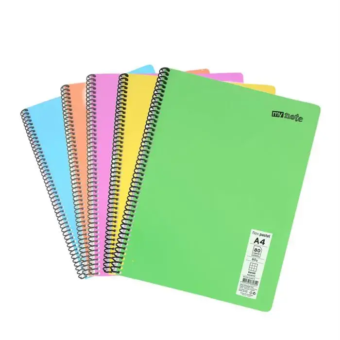 Umur Mynote Çizgili Defter 40 Yp A4 Flex Pastel Kapak Spiralli - 2