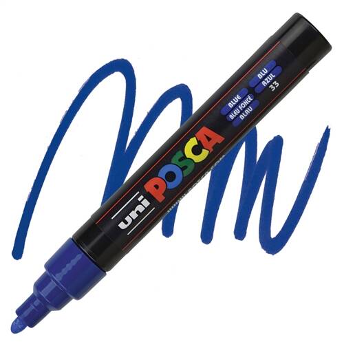 Uniball Posca 5M Markör 2.5 mm Mavi - 1
